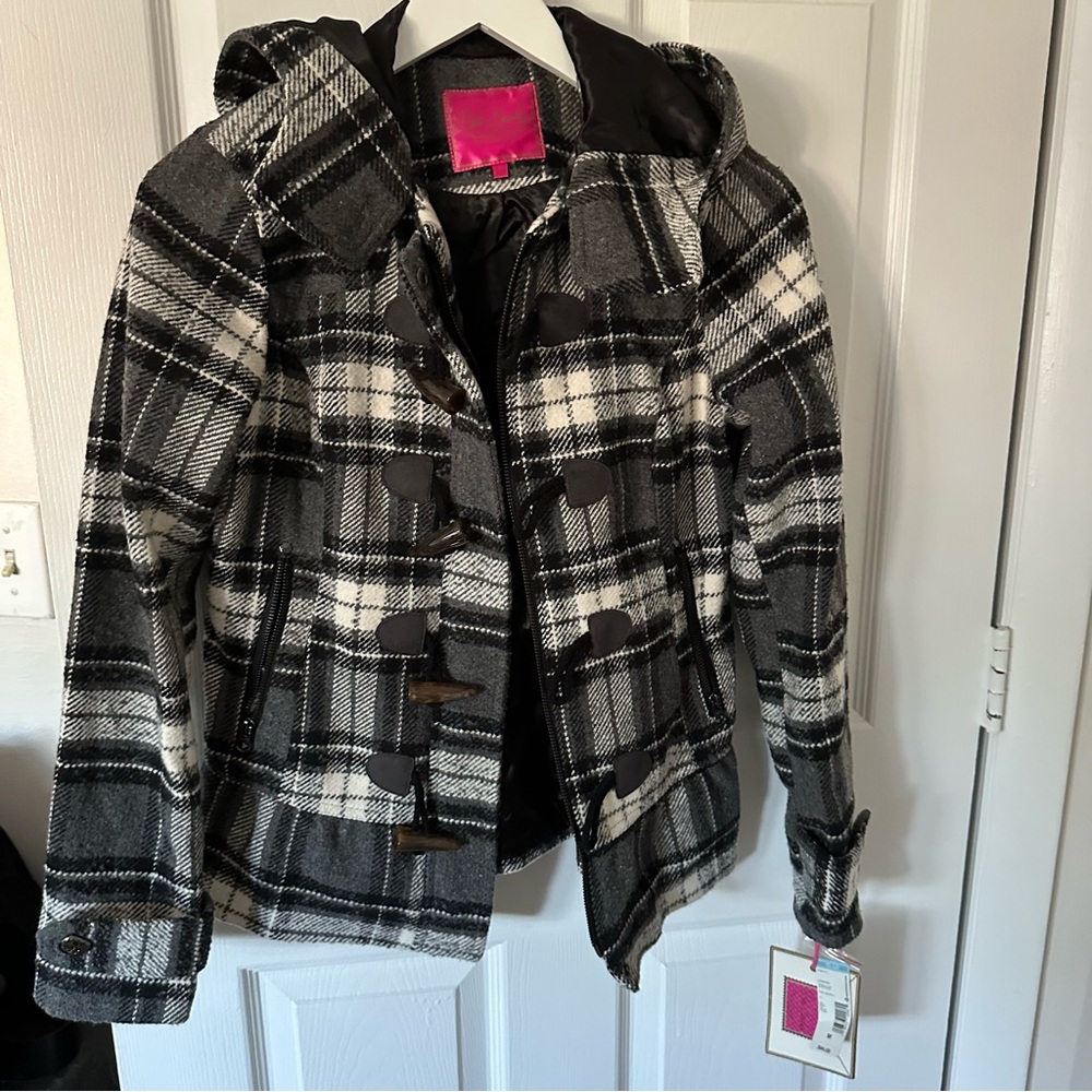 Black and White Plaid Jacket